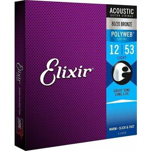 Elixir 11050 Polyweb 12-53 Struny pre akustickú gitaru vyobraziť