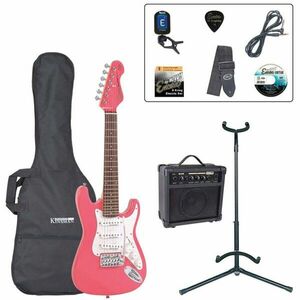 Encore EBP-E375 Gloss Pink Elektrická gitara vyobraziť