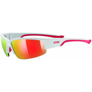 UVEX Sportstyle 215 White/Mat Red/Mirror Red Cyklistické okuliare vyobraziť