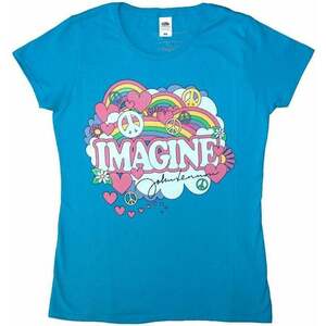 John Lennon Tričko Rainbows, Love & Peace Womens Light Blue M vyobraziť