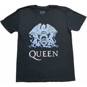 Queen Tričko Blue Crest Unisex Black M vyobraziť