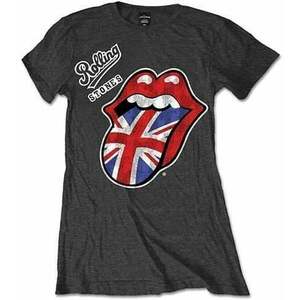 The Rolling Stones Tričko Vintage British Tongue Womens Charcoal Grey L vyobraziť