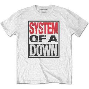 System of a Down Tričko Triple Stack Box Unisex White 2XL vyobraziť