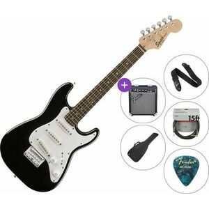 Fender Squier Mini Strat V2 IL Black Deluxe SET Black Elektrická gitara vyobraziť