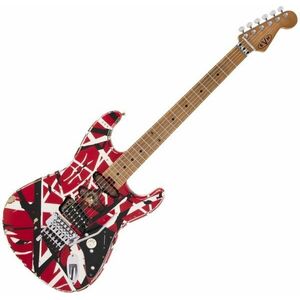 EVH Frankie Striped MN Red/White/Black Elektrická gitara vyobraziť