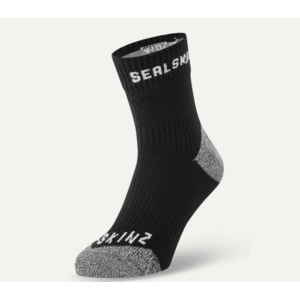 Sealskinz Waterproof All Weather Ankle Length Sock with Hydrostop Black/Grey S Cyklo ponožky vyobraziť