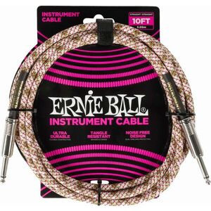 Ernie Ball Braided Instrument Cable Straight/Straight 3 m Rovný - Rovný Nástrojový kábel vyobraziť