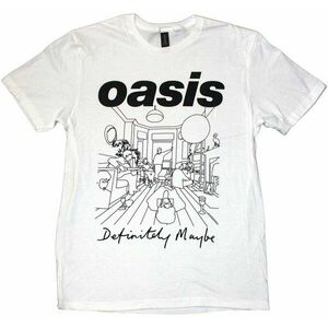 Oasis Tričko Definitely Maybe Line Drawing Unisex White L vyobraziť