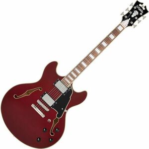 D'Angelico Premier DC Burnt Red Semiakustická gitara vyobraziť