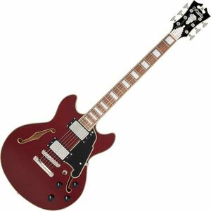 D'Angelico Premier Mini DC Burnt Red Semiakustická gitara vyobraziť