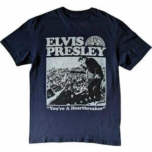 Elvis Presley Tričko Heartbreaker Unisex Navy Blue M vyobraziť