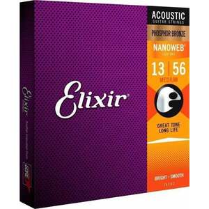 Elixir 16102 Nanoweb 13-56 Struny pre akustickú gitaru vyobraziť