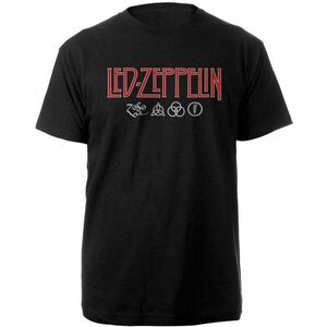 Led Zeppelin Tričko Logo & Symbols Unisex Black M vyobraziť