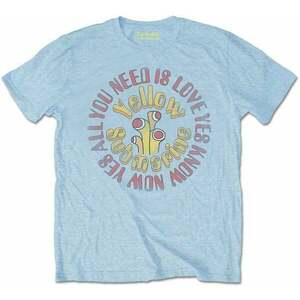 The Beatles Tričko Yellow Submarine All You Need Is Love Circle Vintage Unisex Light Blue L vyobraziť