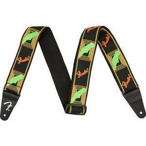 Fender Neon Monogram Strap Gitarový pás Green/Orange vyobraziť