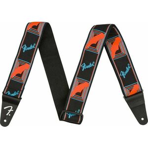 Fender Neon Monogram Strap Gitarový pás Blue/Orange vyobraziť