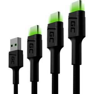 Green Cell KABGCSET01 Set 3x GC Ray USB-C Cable 120 cm-200 cm-30 cm USB kábel vyobraziť