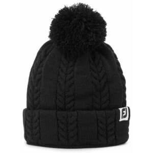 Footjoy Womens Cable Knit Black Čiapka vyobraziť