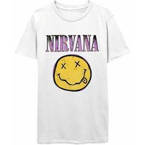 Nirvana Tričko Xerox Happy Face Pink Unisex White M vyobraziť