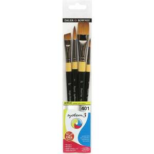 Daler Rowney System3 Acrylic Brush Synthetic Sada štetcov 4 ks vyobraziť