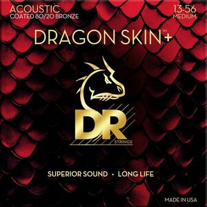 DR Strings Dragon Skin+ Coated 80/20 Medium 13-56 Struny pre akustickú gitaru vyobraziť