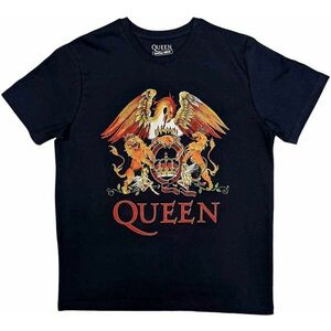 Queen Tričko Classic Crest Unisex Navy Blue S vyobraziť