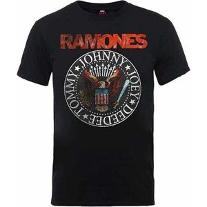 Ramones Tričko Vintage Eagle Seal Unisex Black 2XL vyobraziť