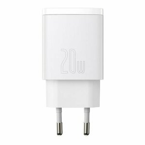 Baseus CCXJ-B02 Compact Quick Charger USB/USB-C 20W White vyobraziť