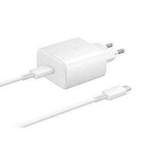 EP-TA845EWE + EP-DW767JWE Samsung Quickcharge 45W Cestovní nabíječka White (OOB Bulk) vyobraziť