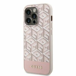 Guess PU G Cube MagSafe Kompatibilní Zadní Kryt pro iPhone 14 Pro Pink vyobraziť