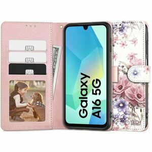 Puzdro Tech-Protect Book Samsung Galaxy A16 - Rozkvitnuté kvety vyobraziť