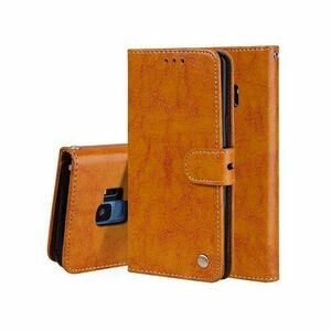 Puzdro Leather Wallet Book Samsung Galaxy S9 - hnedé vyobraziť