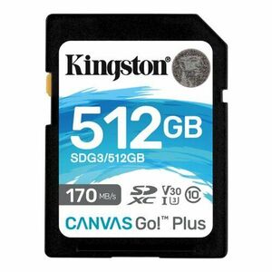 SDXC karta KINGSTON 512GB U3 V30 170/90MB/s vyobraziť