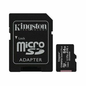 MicroSDXC karta KINGSTON 64GB Canvas Select + adaptér vyobraziť