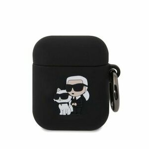 Karl Lagerfeld 3D Logo NFT Karl and Choupette Silikonové Pouzdro pro AirPods 1/2 Black vyobraziť