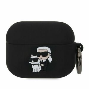 Karl Lagerfeld 3D Logo NFT Karl and Choupette Silikonové Pouzdro pro AirPods Pro Black vyobraziť