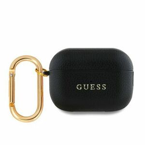 Guess PU Grained Classic Logo Pouzdro pro AirPods Pro 2 Black vyobraziť