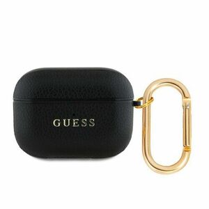 Guess PU Grained Classic Logo Pouzdro pro AirPods Pro Black vyobraziť