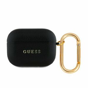 Guess PU Grained Classic Logo Pouzdro pro AirPods 3 Black vyobraziť