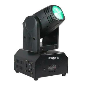 Ibiza LMH250-RC, otočná hlava, pohyblivá hlavica, Moving Head, 10 W CREE LED RGBW 4 v 1, DMX, diaľkový ovládač vyobraziť