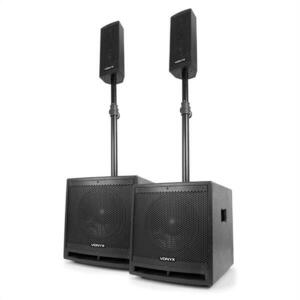 Vonyx VX1000BT 2.2 sada aktívnych reproduktorov 1000W 10"-subwoofer BT USB SD MIC AUX vyobraziť