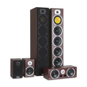 Auna V9B, priestorové (surround) reproduktory, set 5 boxov, 440W RMS, mahagón vyobraziť