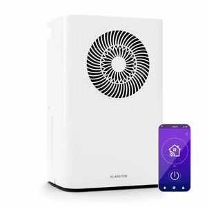 Klarstein CircleDry Smart 12 L odvlhčovač, 12 L/deň, 260 W, 24m², WiFi, časovač, filter vyobraziť