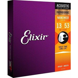 Elixir 16182 Nanoweb 13-53 Struny pre akustickú gitaru vyobraziť