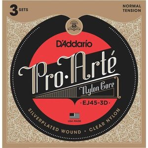 D'Addario EJ45-3D Nylonové struny pre klasickú gitaru vyobraziť