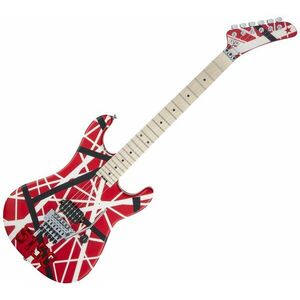 EVH Striped Series 5150 MN Red Black and White Stripes Elektrická gitara vyobraziť