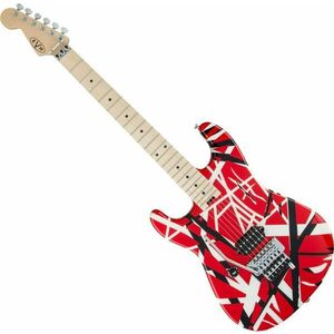 EVH Striped Series MN Red Black and White Stripes Elektrická gitara vyobraziť