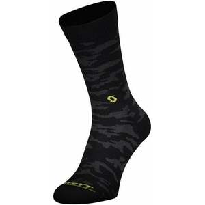 Scott Sock Trail Camo Crew Black-Sulphur Yellow S Bežecké ponožky vyobraziť