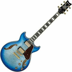 Ibanez AM93QM-JBB Jet Blue Burst Semiakustická gitara vyobraziť