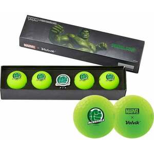 Volvik Vivid Marvel 2.0 4 Pack Golf Balls Hulk Golfové lopty vyobraziť